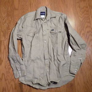 Wrangler Work Shirt Tan Medium